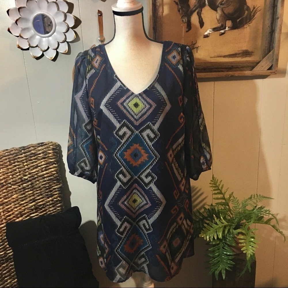 BeBob sheer long sleeve dress